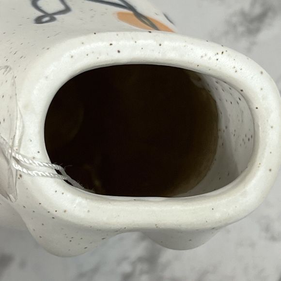 Female Form Body Ceramic Bud Vase Handmade White Floral Abstract Butt Booty Bust - Picture 12 of 17